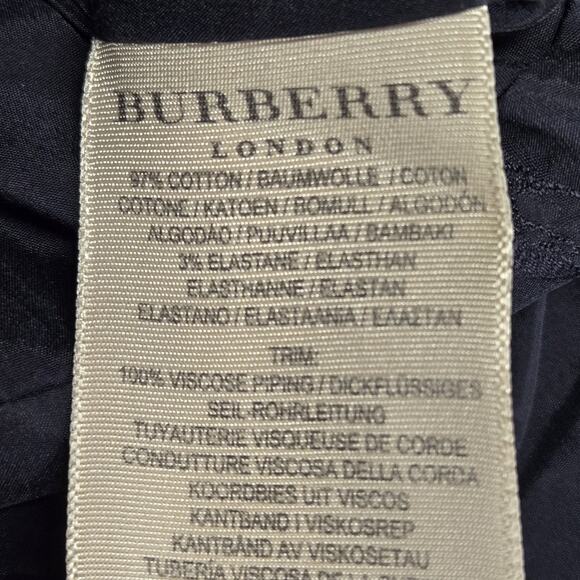 Burberry London Lightweight Military Jacket Women 4 XS Navy Blue Preppy Academia - Picture 6 of 12